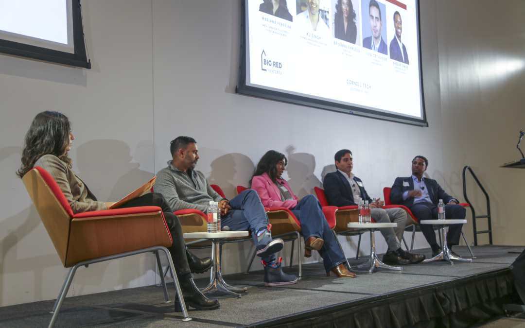 Mariana Ferreira leads a Venture Capital Panel at the 2025 Student Startup Showcase in NYC.